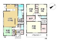 ●土地面積約50.37坪
●駐車3台可(カーポート2台分)
●各居室に収納スペース+納戸
●リビング階段