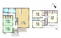 ●JR「草津駅」徒歩19分
●南西角地、駐車4台可(車種による)
●メーターモジュール仕様、LDK21.7帖、全居室6帖以上
●オール電化住宅